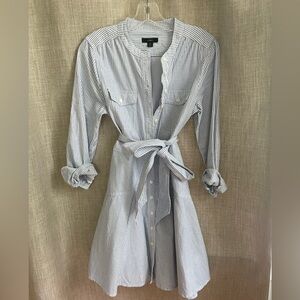 J Crew striped Oxford shirt dress 6P
